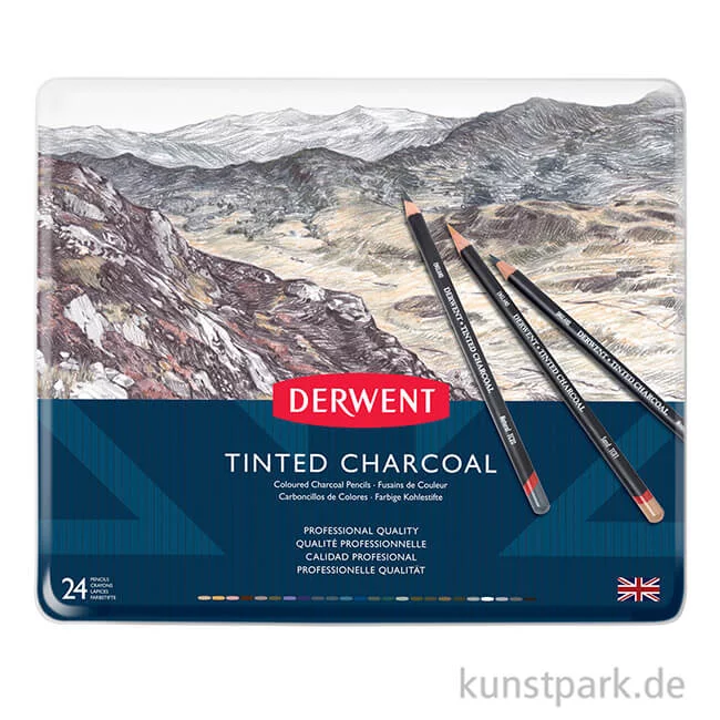 Artikelbild 2 des Artikels “Derwent TINTED Charcoal, 24 Tinten-Kohlestifte im Metalletui “