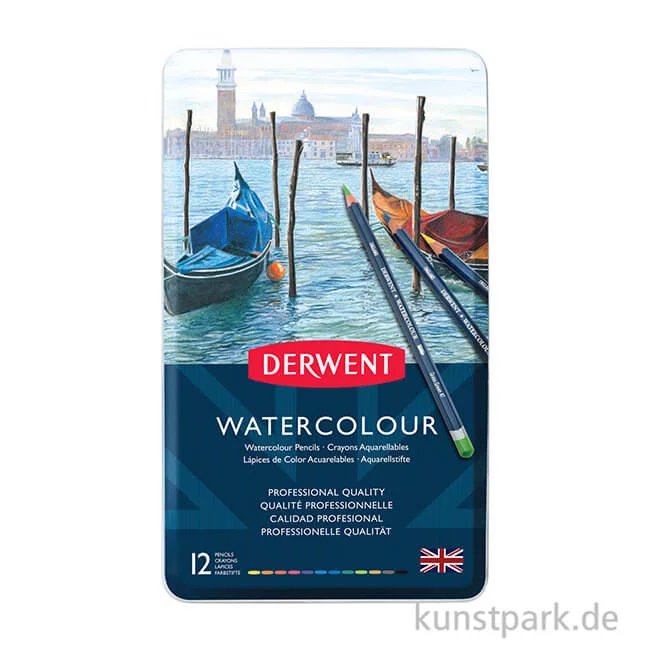 Artikelbild 2 des Artikels “Derwent WATERCOLOUR, 12 Aquarellstifte im Metalletui “