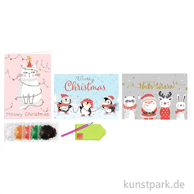 Artikelbild 2 des Artikels “Diamond Painting Cards - Happy Christmas Weihnachtskarten “