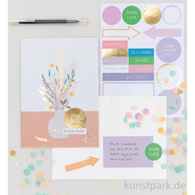 Artikelbild 2 des Artikels “DIY Card - Transformation, Vase mit Blumen mit viel Zubehör “