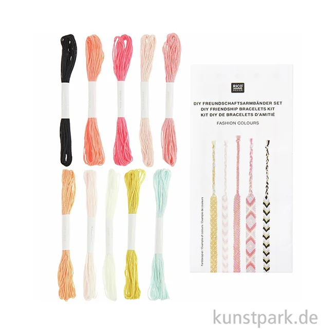 Artikelbild 2 des Artikels “DIY Freundschaftsarmbänder Set, Fashion Colours, 10 x 8 m Garn “