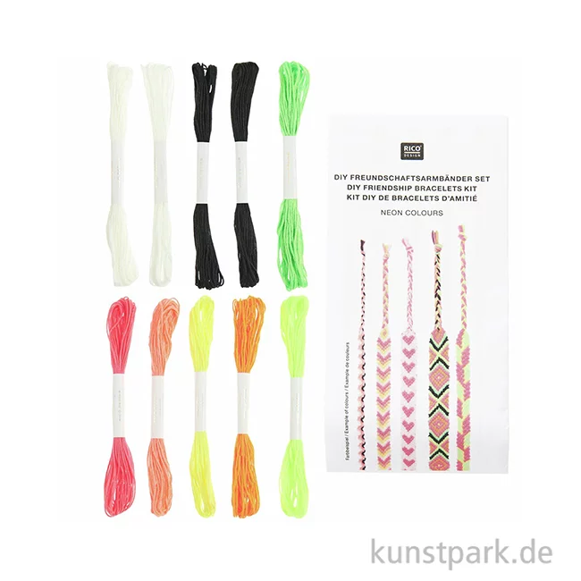 Artikelbild 2 des Artikels “DIY Freundschaftsarmbänder Set, Neon Colours, 10 x 8 m Garn “
