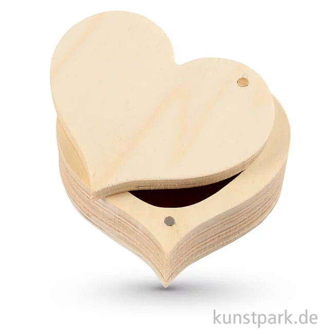 Artikelbild 2 des Artikels “Dose Herzform aus Holz mit Twistdeckel, Dm 9 cm “