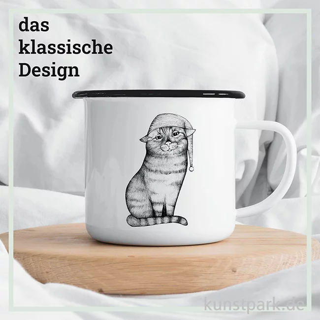 Artikelbild 2 des Artikels “Emailletasse - Gute Nacht Katze, 300 ml “