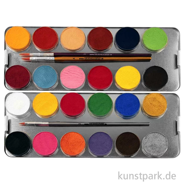 Artikelbild 2 des Artikels “Eulenspiegel 24 Farben Metall-Palette mit 3 Pinsel “