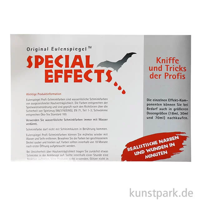 Artikelbild 2 des Artikels “Eulenspiegel Special-Effects-Palette mit 4 Farben, Effekte und Filmblut “
