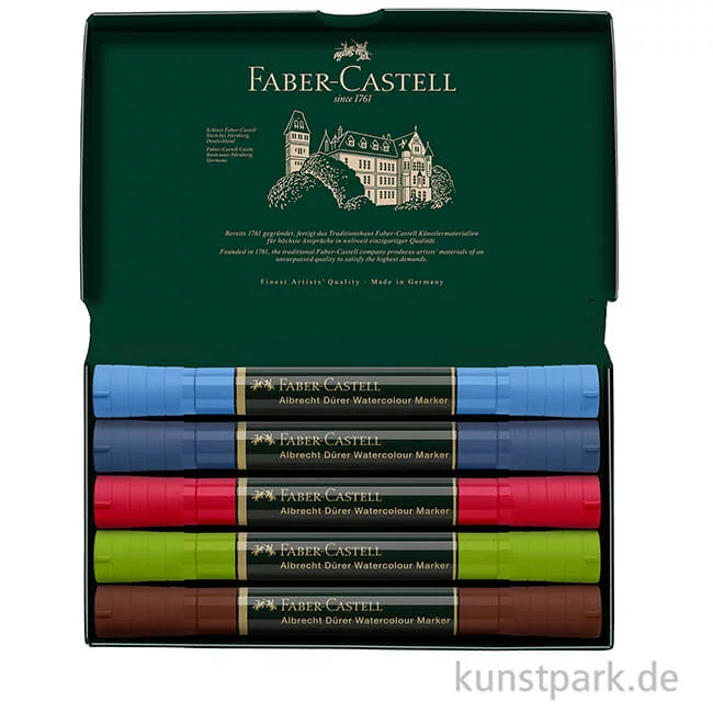 Artikelbild 2 des Artikels “Faber-Castell ALBRECHT DÜRER, 5 Aquarellmarker als Urban Sketching-Set “