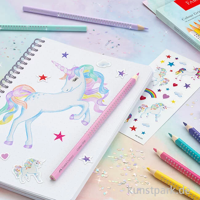 Artikelbild 2 des Artikels “Faber-Castell COLOUR GRIP Buntstifte, 18+6 Kartonetui, Einhorn “