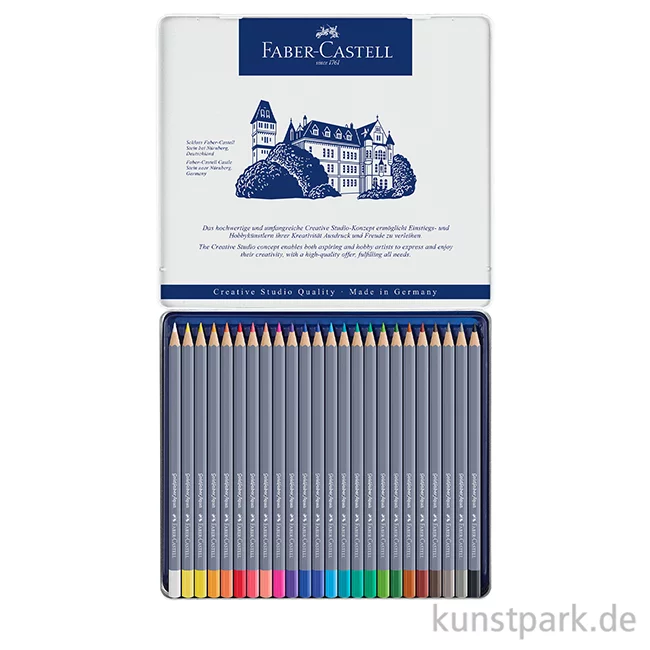 Artikelbild 2 des Artikels “Faber-Castell GOLDFABER Aqua, 24 Aquarellstifte im Metalletui “