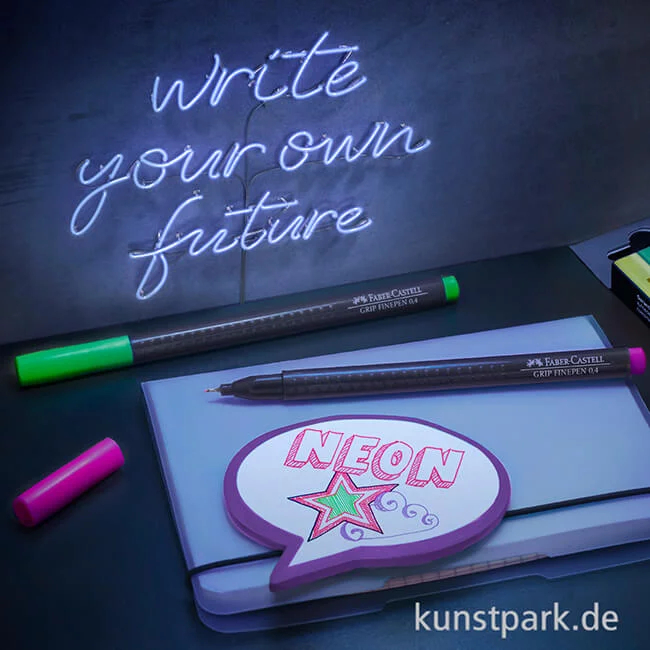 Artikelbild 2 des Artikels “Faber-Castell Grip Fineliner 0,4 mm - 5er Etui - Neon “