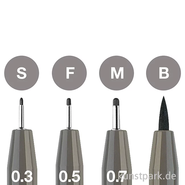 Artikelbild 2 des Artikels “Faber-Castell PITT Artist Pen Tuschestifte - 4er Set - Warmgrau “