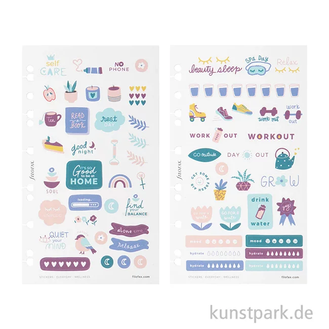 Artikelbild 2 des Artikels “FILOFAX Sticker - Everyday Wellness, 6 Stickerbögen “