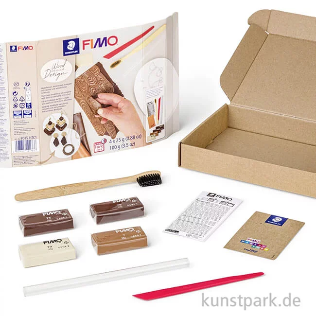 Artikelbild 2 des Artikels “FIMO Modellierset mit 4 x 25 g + Zubehör - Wood Design “