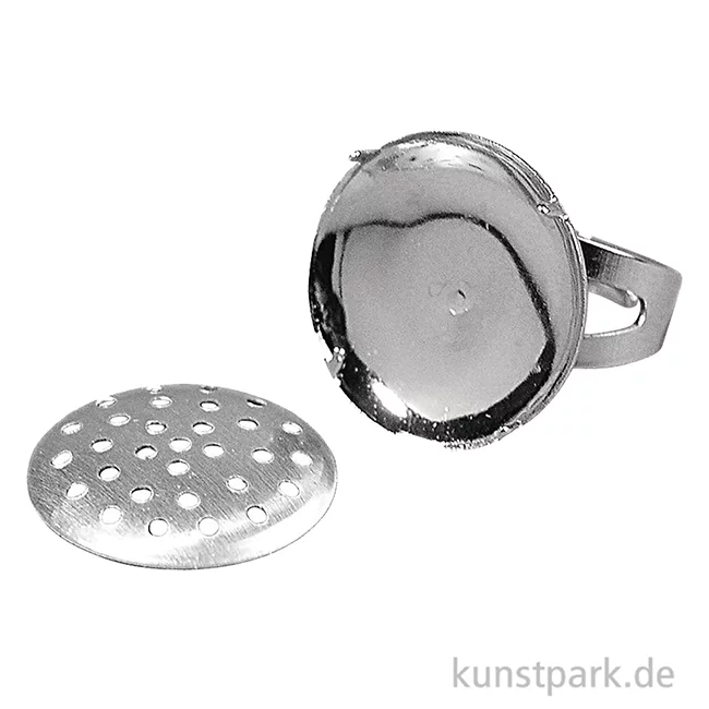 Artikelbild 2 des Artikels “Fingerring mit Sieb - Platin, 20mm, 1 Stück “