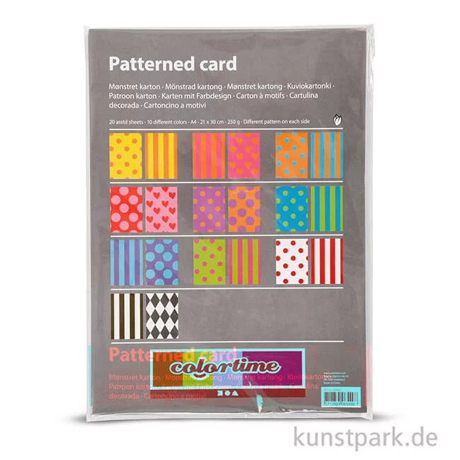 Artikelbild 2 des Artikels “Fotokarton Bunt, DIN A4, 250 g, 20 Blatt sortiert “