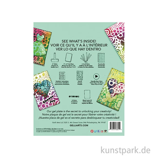 Artikelbild 2 des Artikels “Gelli Arts - Card Printing Set mit viel Zubehör “
