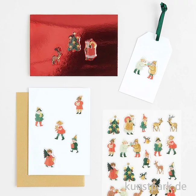 Artikelbild 2 des Artikels “Gelsticker - Weihnachtskinder, 41 Aufkleber “