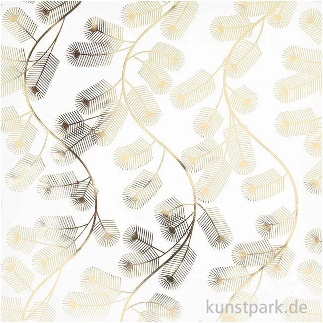 Artikelbild 2 des Artikels “Geschenkpapier - Christmas Rocks, Tannenzweige, Weiß, 200 x 70 cm “