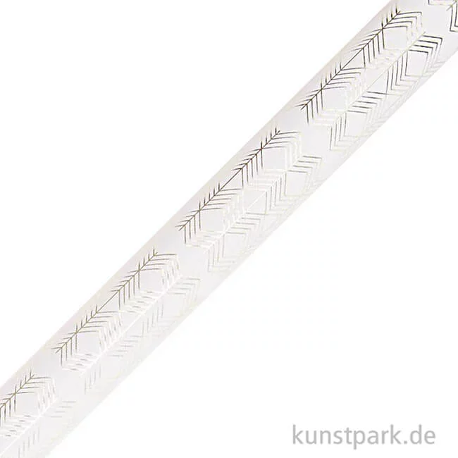 Artikelbild 2 des Artikels “Geschenkpapier - Weiß mit goldenen Zacken, 200 x 70 cm “