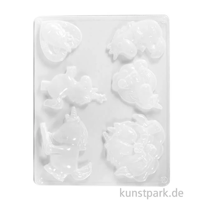 Artikelbild 2 des Artikels “Gießform - Einhörner, 6 Motive, 6-10 cm “