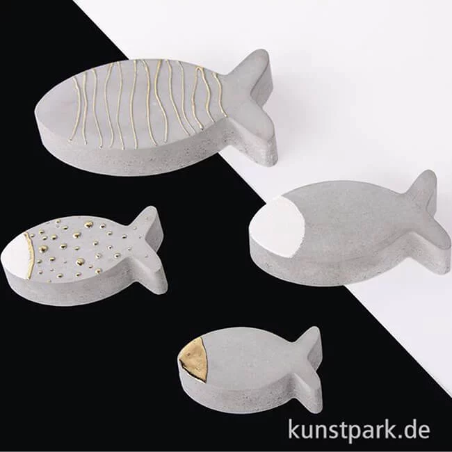 Artikelbild 2 des Artikels “Gießform - Fische 4er Set, 7,5 - 14,5 cm, Tiefe 3 cm “