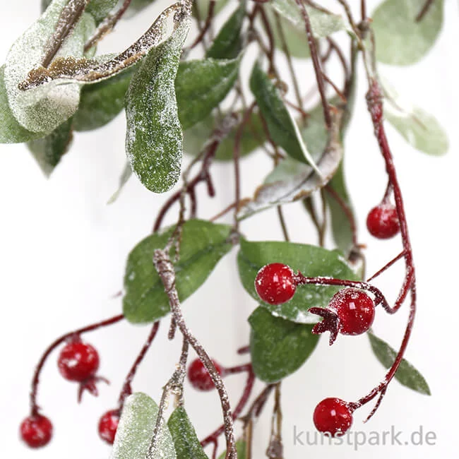 Artikelbild 2 des Artikels “Girlande mit Blättern und roten Beeren zum Hängen, 76 cm “