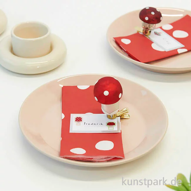 Artikelbild 2 des Artikels “Glas-Clip Fliegenpilz, Rund, Glitter 3,5 x 3,5 x 7,5 cm “
