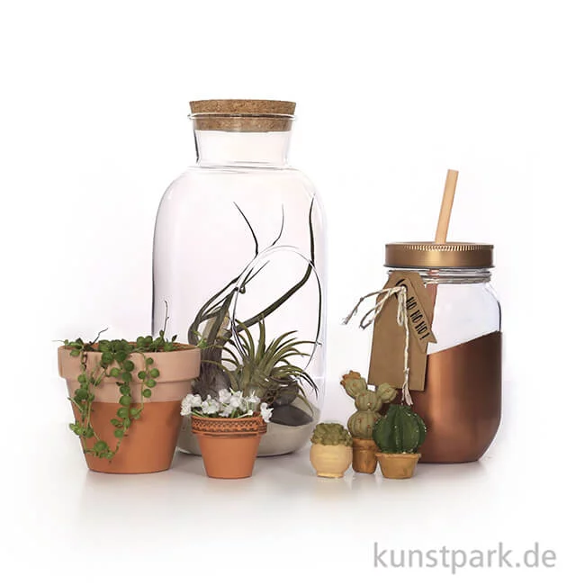 Artikelbild 2 des Artikels “Glasflasche mit Öffnung + Korkdeckel, Durchmesser 12 cm, Höhe 23 cm “