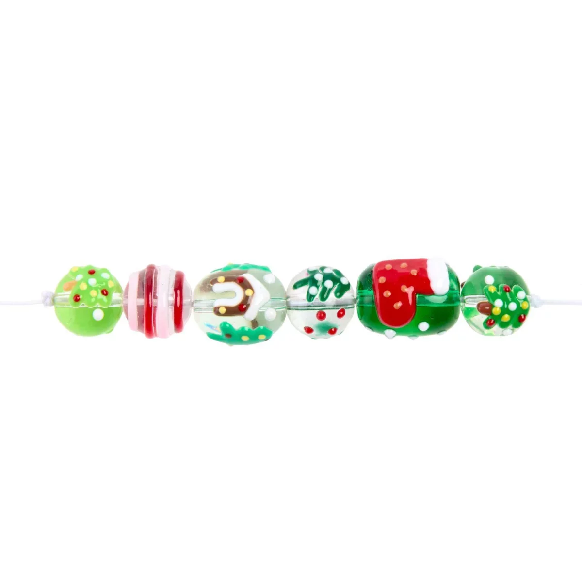 Artikelbild 2 des Artikels “Glasperlen - Advent Advent, Grün, 6 Stück “