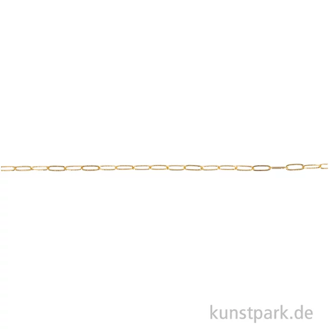 Artikelbild 2 des Artikels “Gliederkette Paperclip geprägt, Gold, 1,2 x 5,4 x 15 mm, Länge 80 cm “