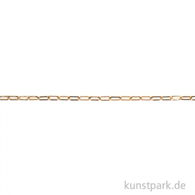 Artikelbild 2 des Artikels “Gliederkette Paperclip, Gold, 1,5 x 17 x 6,5 mm, Länge 80 cm “