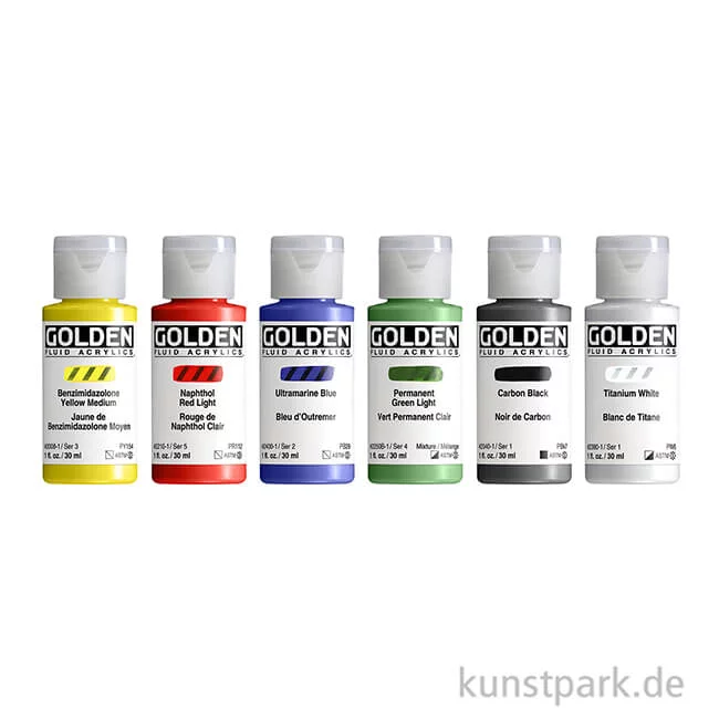 Artikelbild 2 des Artikels “GOLDEN Fluid Acryl - Intro Set, 6 x 30 ml “