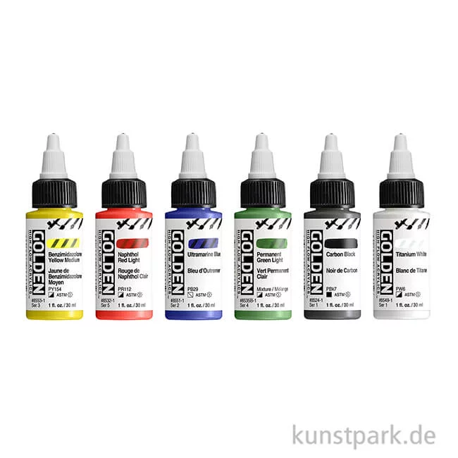 Artikelbild 2 des Artikels “GOLDEN High Flow Acryl - Intro Set, 6 x 30 ml “