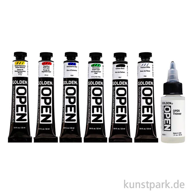 Artikelbild 2 des Artikels “GOLDEN Open Acryl - Intro Set, 6 x 22 ml + 30 ml Thinner “
