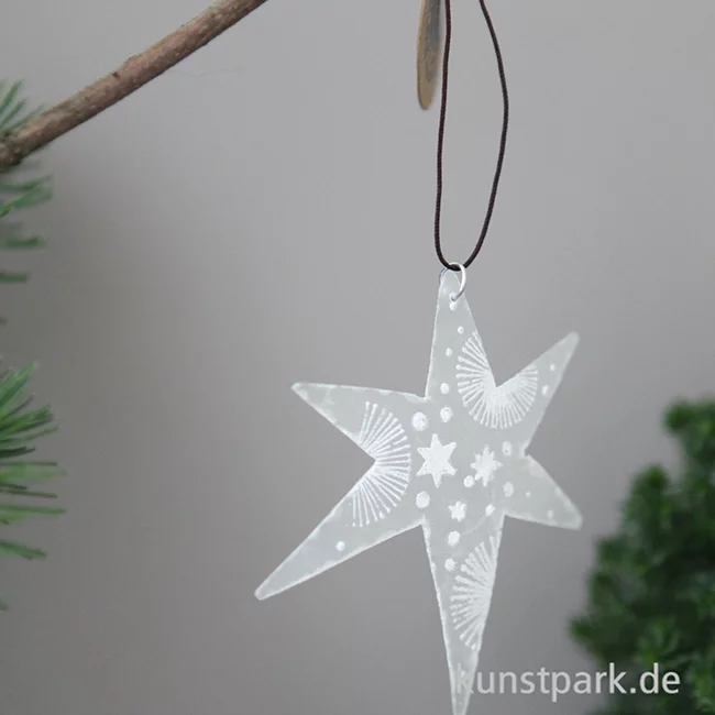 Artikelbild 2 des Artikels “Good old friends - Capizstern, Silber, Stern, Flocken “