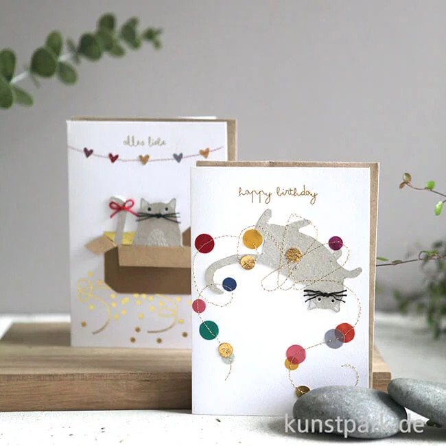 Artikelbild 2 des Artikels “Good old friends - Crazy Cat Karte, Happy Birthday “