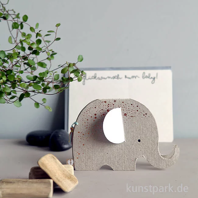 Artikelbild 2 des Artikels “Good old friends - Elefanten Baby Karte, Glückwunsch “