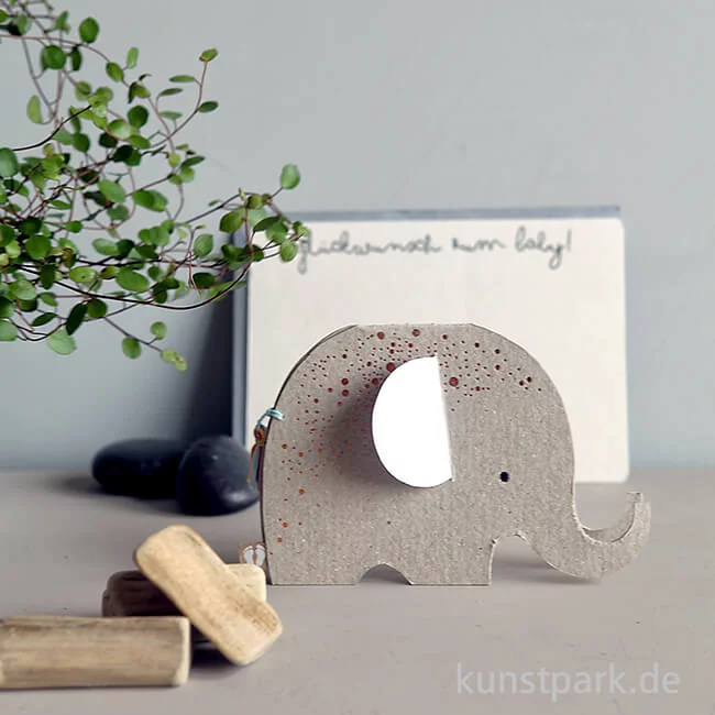 Artikelbild 2 des Artikels “Good old friends - Elefanten Baby Karte, Hallo kleines Baby “
