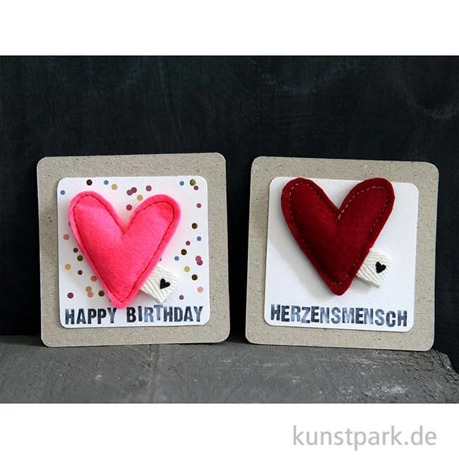 Artikelbild 2 des Artikels “Good old friends - Filzherzmagnet, Happy Birthday “