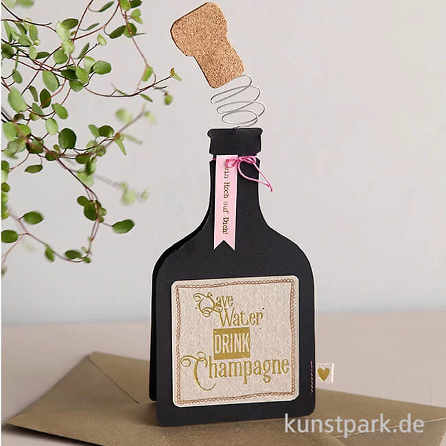 Artikelbild 2 des Artikels “Good old friends - Knallkorken Karte, Save Water drink Champagne “