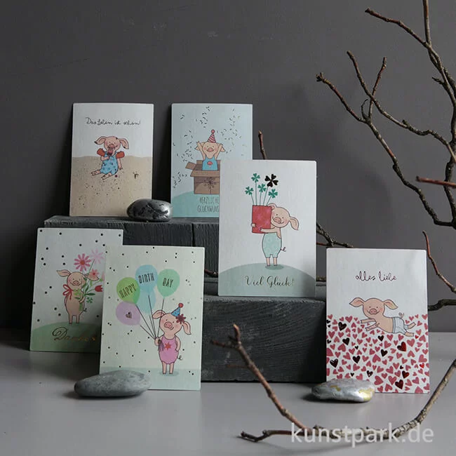 Artikelbild 2 des Artikels “Good old friends - Saubande Postkarte, Luftballons, Happy Birthday “