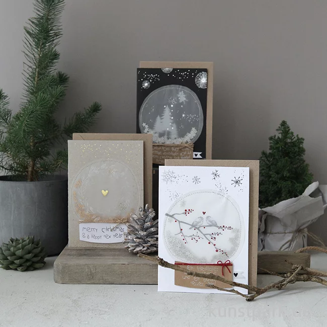 Artikelbild 2 des Artikels “Good old friends - Schneekugelkarte, Herz, Kranz “