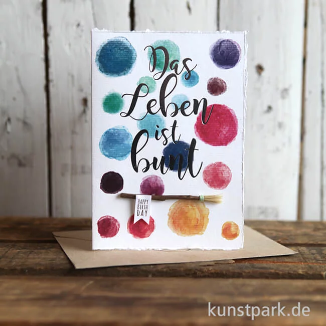 Artikelbild 2 des Artikels “Good old friends - Wasserfarben Karte, Das Leben ist bunt “