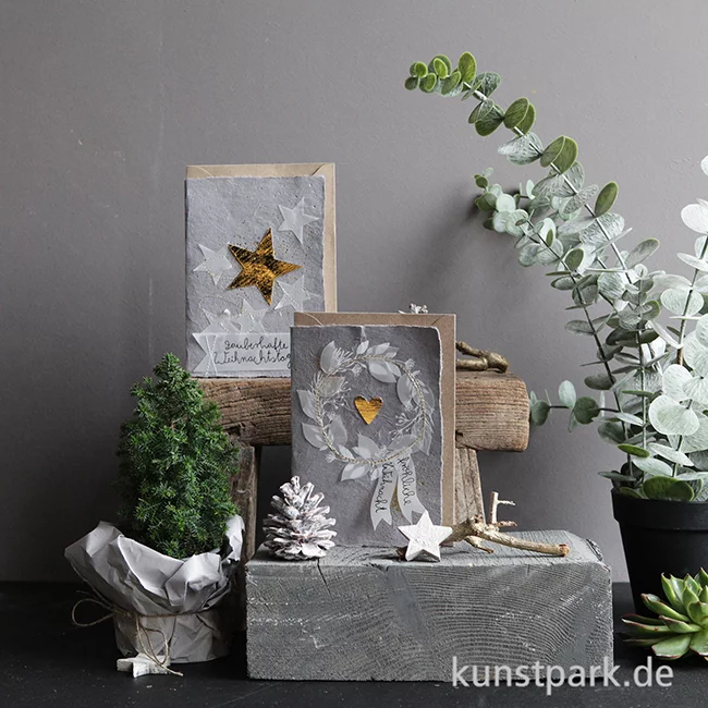 Artikelbild 2 des Artikels “Good old friends - Winterpapierkunstkarte, Sterne “