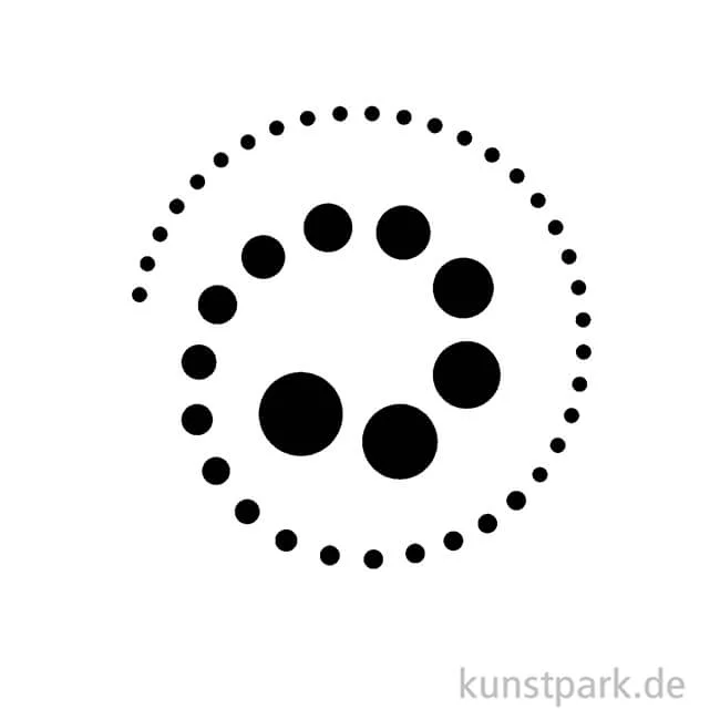 Artikelbild 2 des Artikels “Grafische Schablonen - Punkte Spirale, Größe 107x108 mm “