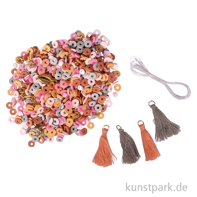 Artikelbild 2 des Artikels “Heishi Perlen Set mit Schmuckzubehör, Rosé “