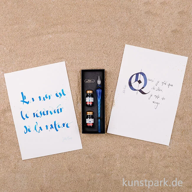 Artikelbild 2 des Artikels “HERBIN Glasfeder Set mit 2 Tinten, Ultramarin “