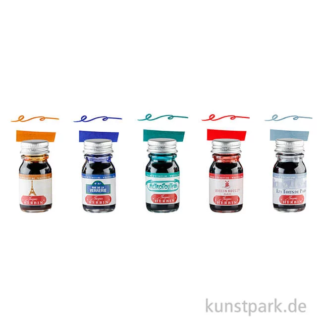 Artikelbild 2 des Artikels “HERBIN Schreibtinten Geschenkset - Couleurs de Paris, 5 x 10 ml “