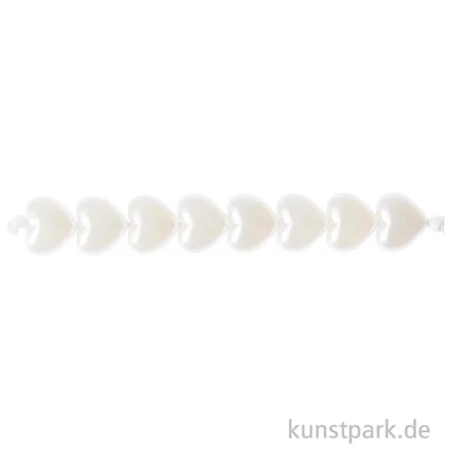 Artikelbild 2 des Artikels “Herz Perlen, Perlweiß Mix, 8 x 9 x 5 mm, 70 Stück “