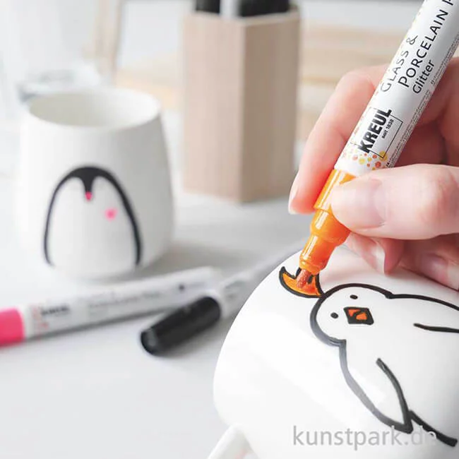 Artikelbild 2 des Artikels “KREUL Glass & Porcelain Pen Glitter Set mit 5 Stiften “